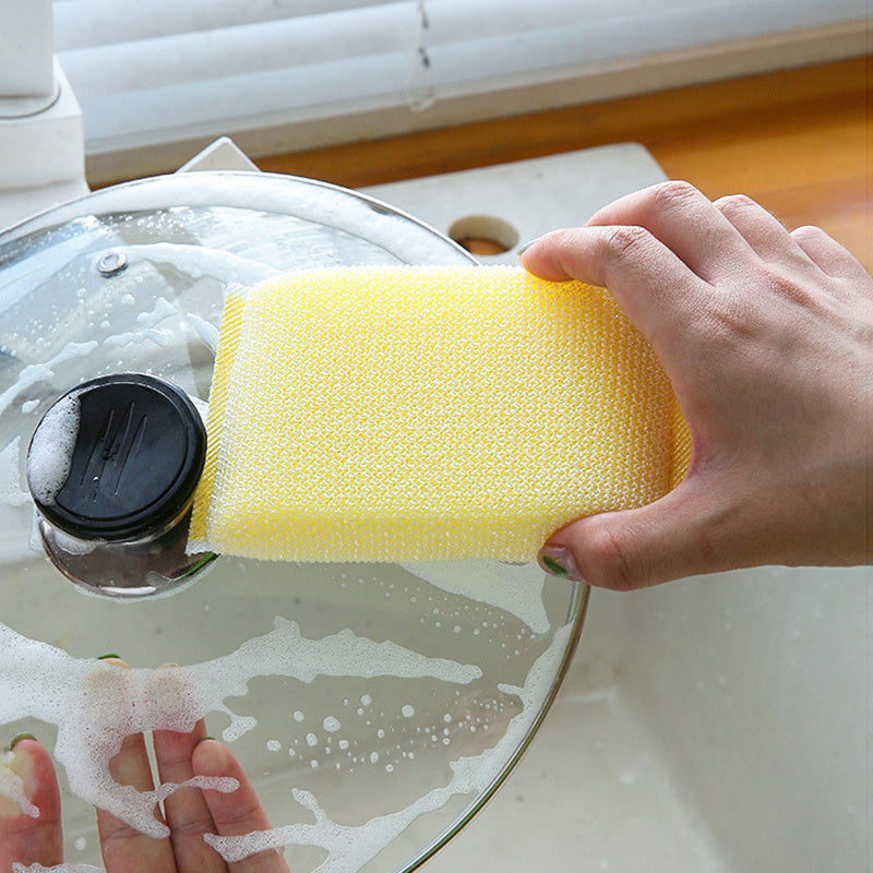 8/10/12pcs Dishwashing Sponge, Thick Dishwashing Pad, Kitchen Scrubbing Dishcloth Random Color