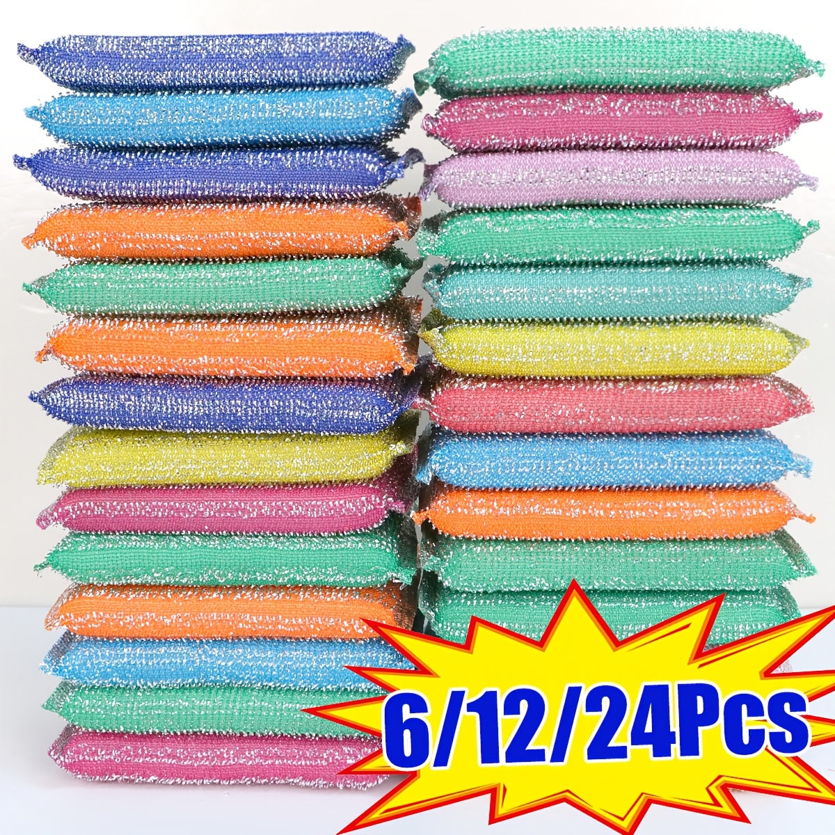 Multi-Purpose Magic Sponge - Double-Sided, Random Color, Scratch-Free Kitchen Cleaning Sponge, Suitable for Dishes and Household Use