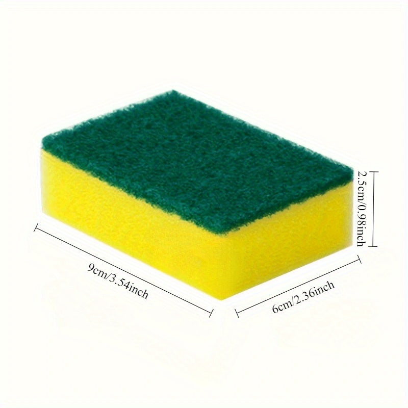 15/30/60pcs of Square Multi-Purpose Kitchen Cleaning Sponges - Highly Absorbent, Rust And Grease Removal, Double-Layer Design, Suitable for Tableware, Cookware, And Furniture